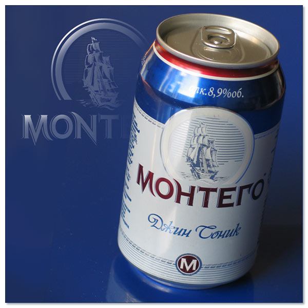 Джин-тоник «Монтего». Дизайн упаковки Монтего