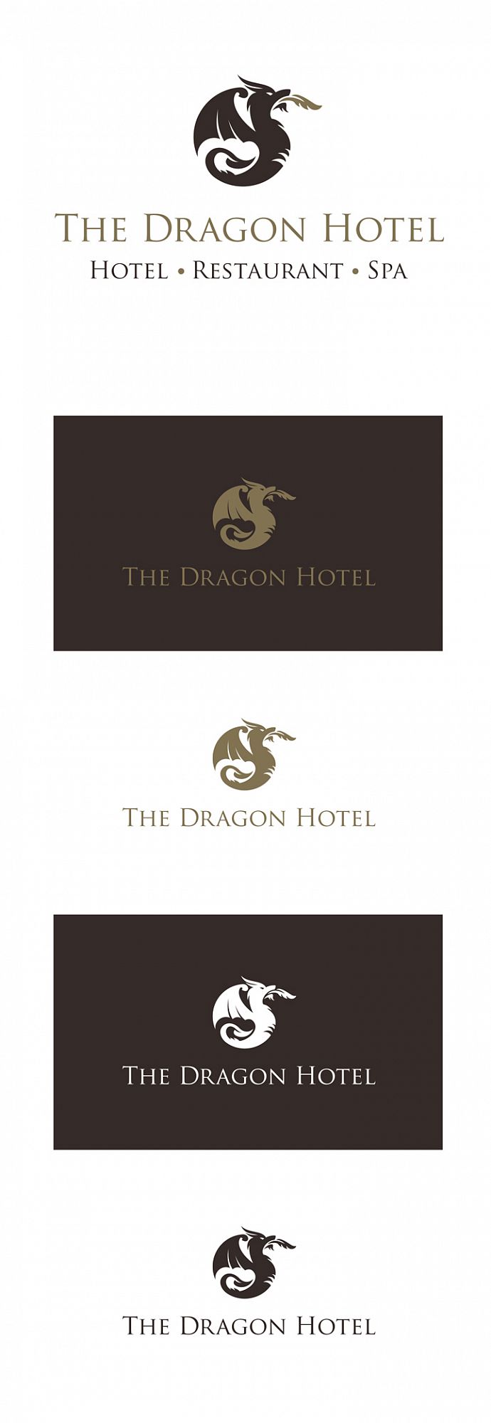 Логотип на разных фонах Dragon Нotel